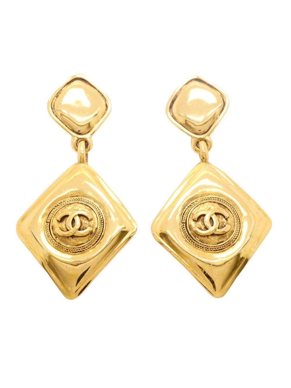 Chanel Cc Logo Clip-On Earrings Metal #351451C10B